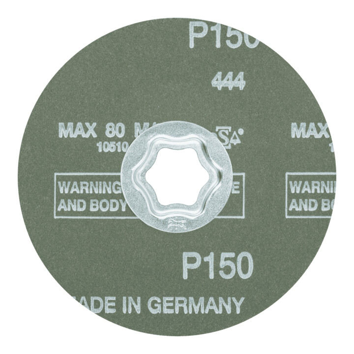 PFERD COMBICLICK Disque fibre corindon D 115 mm A-COOL150 pour acier inoxydable