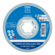 PFERD TOOLS COMBICLICK harte Vliesronde CC Ø 100mm für Feinschliff und Finish mit Winkelschleifer-3
