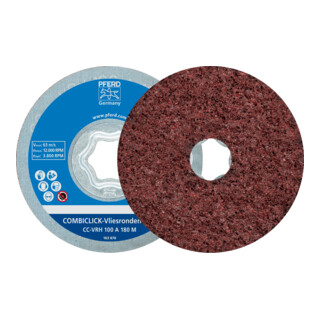 PFERD TOOLS COMBICLICK harte Vliesronde CC Ø 100mm für Feinschliff und Finish mit Winkelschleifer