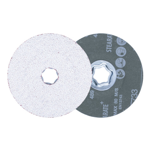 PFERD COMBICLICK Keramikkorn Fiberscheibe Ø 115 mm CO-ALU36 für weiche NE Metalle