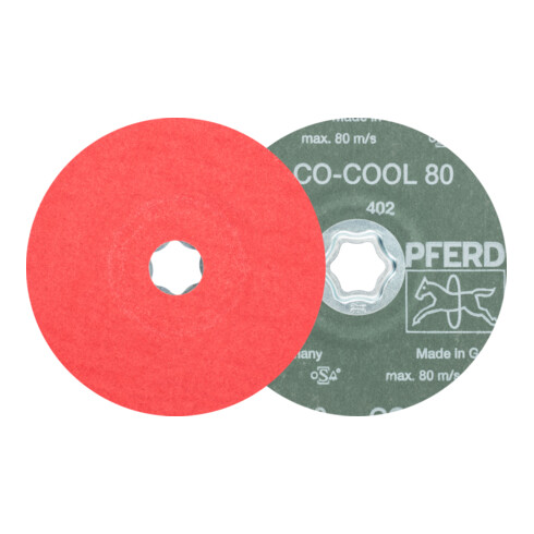 PFERD COMBICLICK Keramikkorn Fiberscheibe CO-COOL120 für Edelstahl