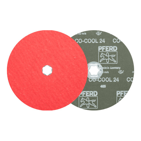 PFERD COMBICLICK Keramikkorn Fiberscheibe Ø 180mm CO-COOL24 für Edelstahl
