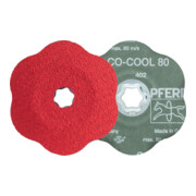 PFERD COMBICLICK Keramikkorn Fiberscheibe Ø125mm CO-COOL80 CONTOUR für Konturen