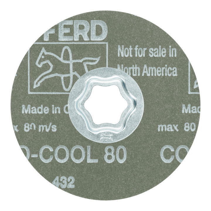 PFERD COMBICLICK Keramikkorn Fiberscheibe Ø 100mm CO-COOL80 für Edelstahl