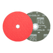PFERD COMBICLICK Keramikkorn Fiberscheibe Ø 180mm CO-COOL24 für Edelstahl