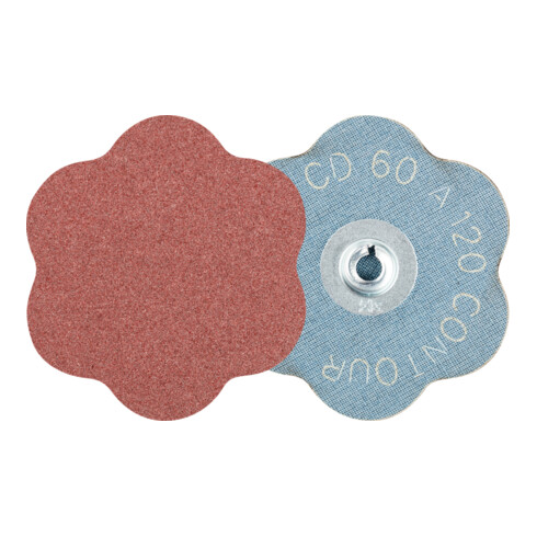PFERD COMBIDISC Korund Schleifblatt CD Ø 60mm A120 CONTOUR für Konturen