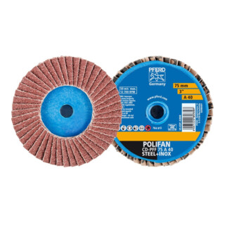 Pferd COMBIDISC Mini-Polifan 75 mm K 40 Corindon