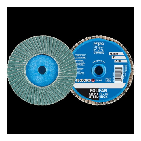 Pferd COMBIDISC Mini-Polifan 75 mm K 80 Zircone