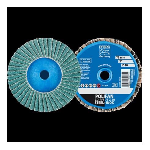 Pferd COMBIDISC Mini-Polifan 75mm K 40 Zirkon
