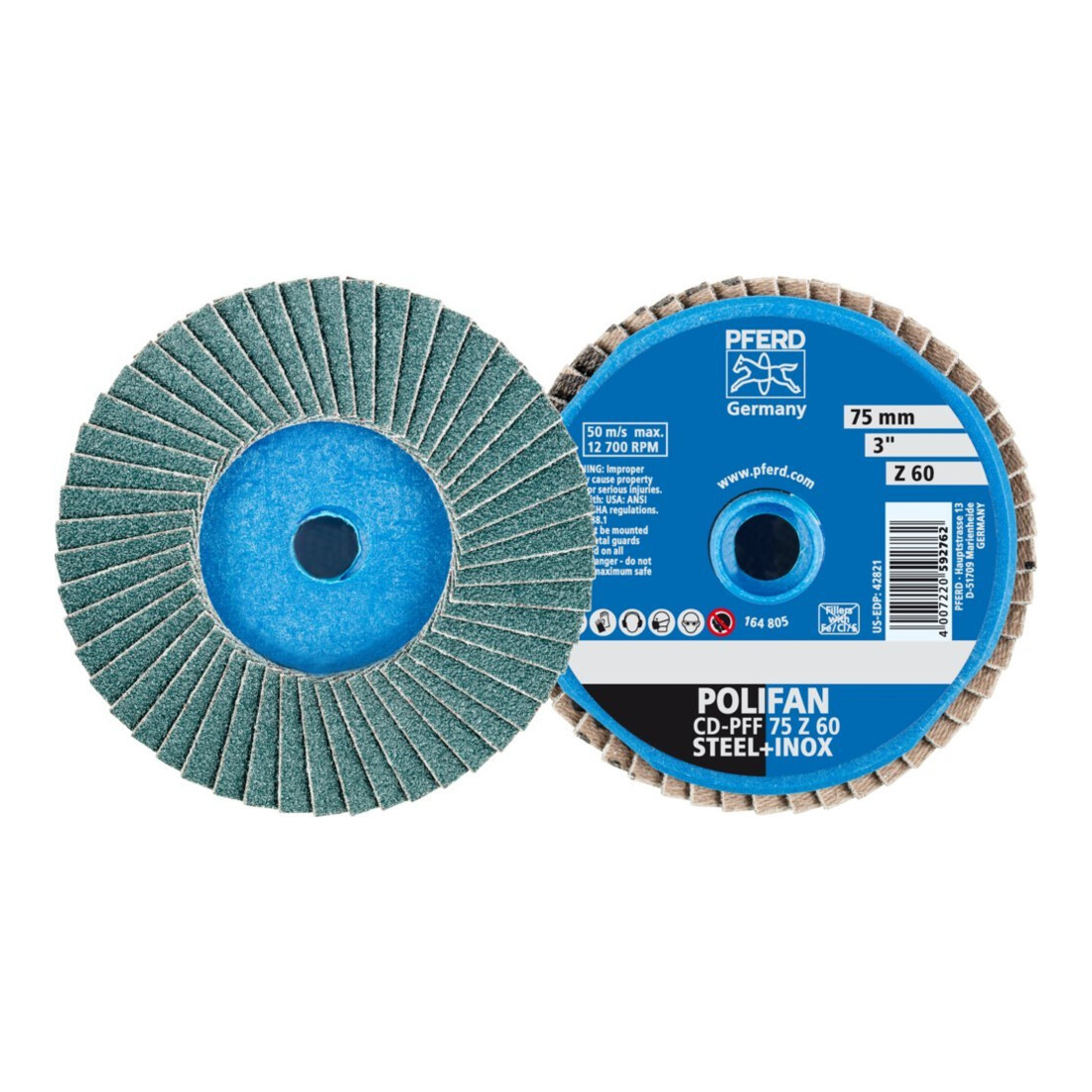 Pferd COMBIDISC Mini-Polifan 75mm K 60 Zirkon
