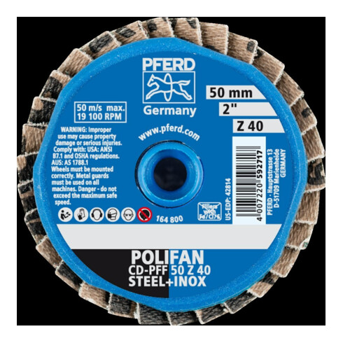 Pferd COMBIDISC Mini-Polifan Zircon corindon 50 mm K40