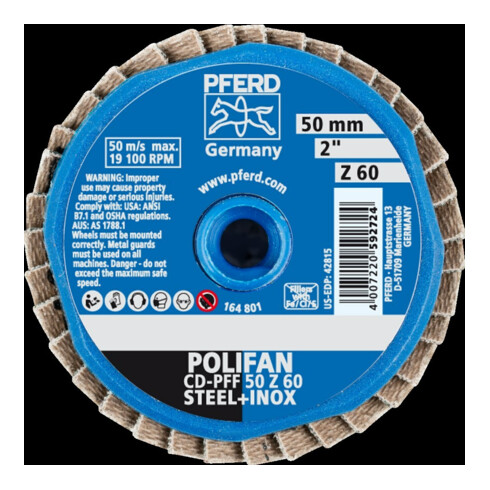 Pferd COMBIDISC Mini-Polifan Zirkonkorund 50mm K60
