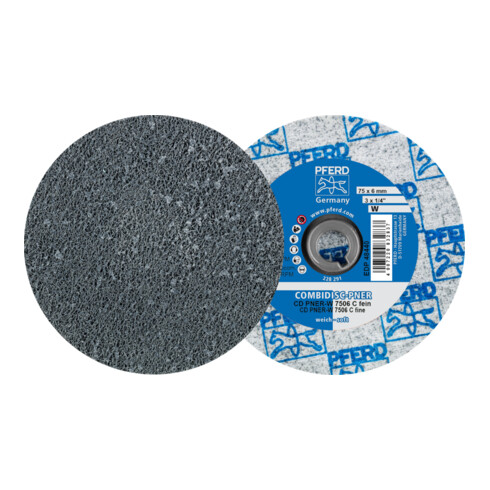 PFERD COMBIDISC verpresste Vliesronde CD PNER Ø 75 mm Weich SIC Fein für Finish