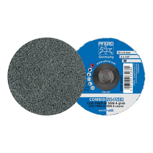 PFERD COMBIDISC verpresste Vliesronde CDR PNER Ø 50mm Weich A Grob für Finish