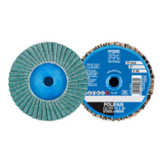 PFERD COMBIDISC Zirkon Mini-POLIFAN CD Ø 75 mm Z40 für gehärteten Stahl