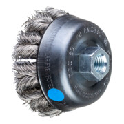 PFERD COMBITWIST Topfbürste gezopft TBG Ø 80mm M14 Edelstahl-Draht-Ø 0,35 mm Winkelschleifer