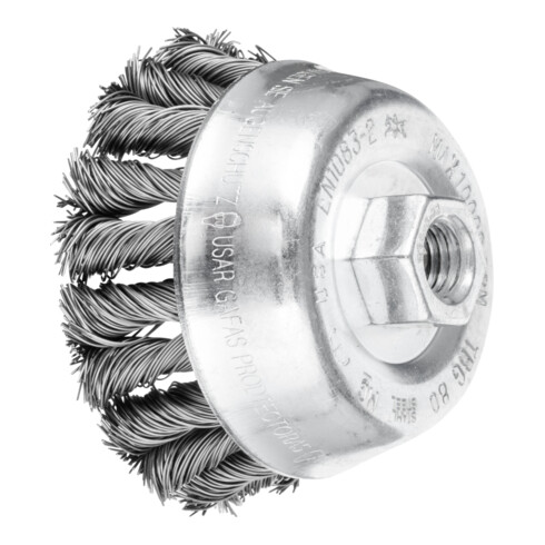 PFERD COMBITWIST Topfbürste gezopft TBG Ø 80mm M14 Stahl-Draht-Ø 0,50mm Winkelschleifer (1)