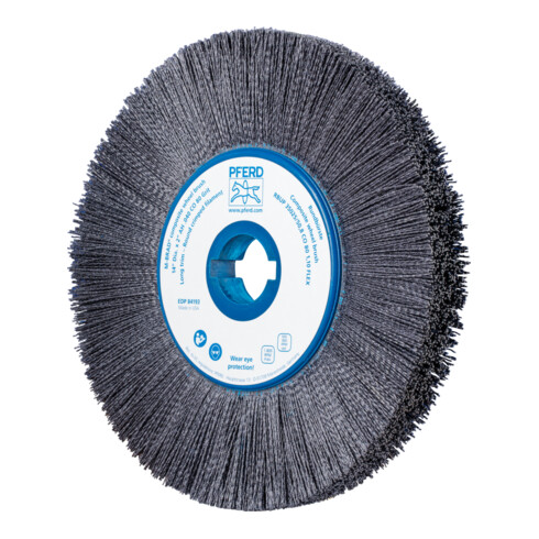 PFERD COMPOSITE FLEX Rundbürste RBUP Ø 350x25x50,8 mm Keramik-Filament-Ø 1,10mm Korn 80 stationär