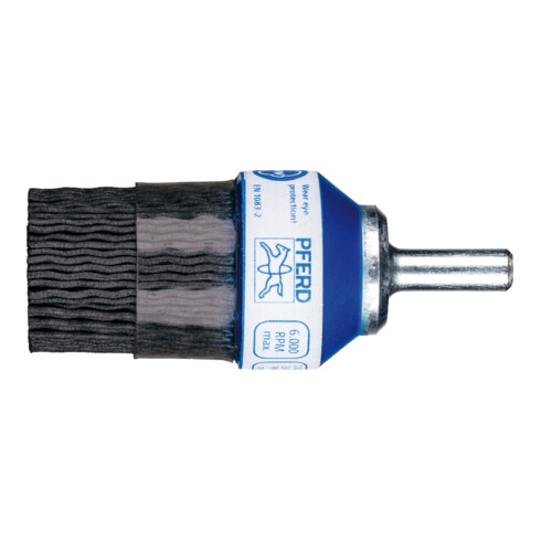 PFERD COMPOSITE Pinselbürste PBUPR Ø 38 mm Schaft-Ø 6 mm Keramik-Filament-Ø 1,00mm Korn 120 stationär