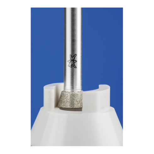 PFERD Dia.-Schleifst. Topf Ø3x8° SchaftØ3 mm D126 (mit.) zum Schleifen von Planflächen/Absätzen