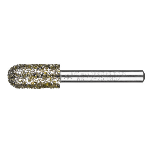 PFERD Diamant-Schleifstift Walzenrund Ø12,0mm Schaft-Ø6 mm D852 (sehr grob) zum Entgraten