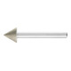 PFERD Diamant-Schleifst. Spitzkegel Ø15x60° SchaftØ6 mm D126 (mit.) zum Anfasen/Entgraten/Senken-1