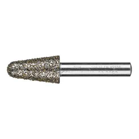 PFERD Diamant-Schleifstift Kegel Ø16,0mm Schaft-Ø8 mm D852 (sehr grob) zum Schleifen von Grau-und Sphäroguss