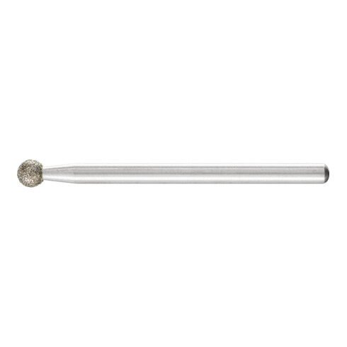 PFERD Diamant-Schleifstift Kugel Ø4,0mm Schaft-Ø3 mm D181 (grob) zum Gravieren und Entgraten