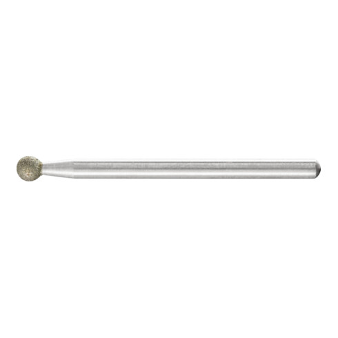 PFERD Diamant-Schleifstift Kugel Ø4,0mm Schaft-Ø3 mm D91 (fein) zum Gravieren und Entgraten