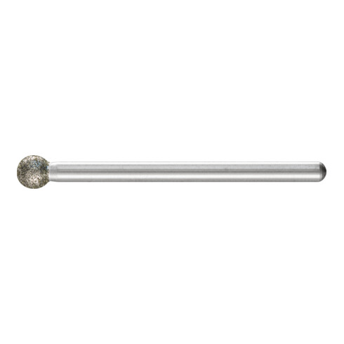 PFERD Diamant-Schleifstift Kugel Ø5,0mm Schaft-Ø3 mm D181 (grob) zum Gravieren und Entgraten