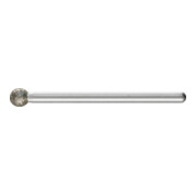 PFERD Diamant-Schleifstift Kugel Ø5,0mm Schaft-Ø3 mm D181 (grob) zum Gravieren und Entgraten