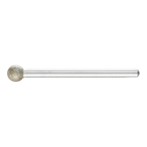 PFERD Diamant-Schleifstift Kugel Ø6,0mm Schaft-Ø3 mm D91 (fein) zum Gravieren und Entgraten