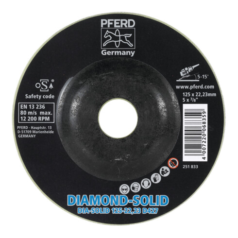 PFERD Disco abrasivo CC-GRIND-SOLID-DIAMOND, Ø125mm, Modello: D427