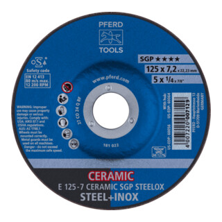 PFERD Disco da sbavo E CERAMIC SGP STEELOX