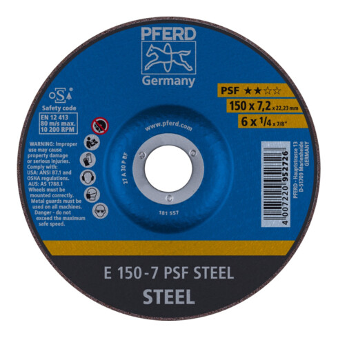 PFERD Disco da sbavo E 150-7 PSF STEEL