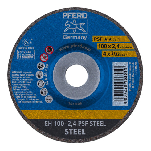 PFERD Disco da taglio EH PSF STEEL/16.0