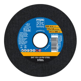 PFERD Disco da taglio EHT 115-1.0 PSF STEEL 22,23mm, dritto