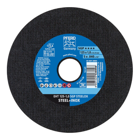 PFERD Disco da taglio EHT 125-1,0 SGP STEELOX