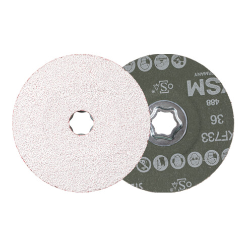 PFERD Disco in fibra COMBICLICK, CC-FS 125 CO-ALU 36
