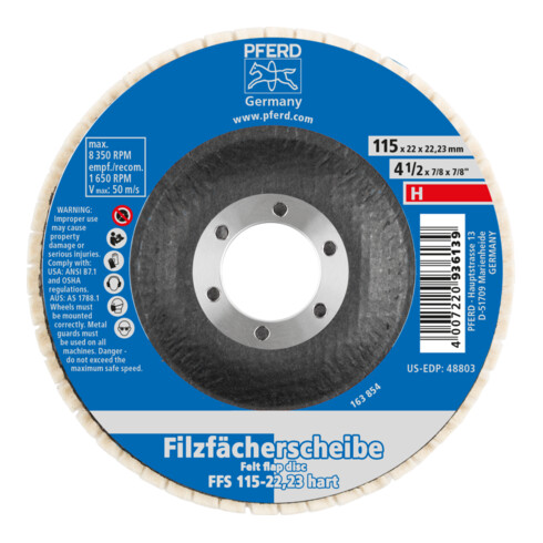PFERD Disco lamellare in feltro FFS 115/22,23 H