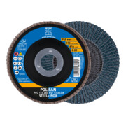 PFERD Disco lamellare POLIFAN PFC PSF STEELOX Z, zircone corindone