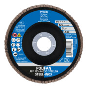 PFERD Disco lamellare POLIFAN PFC 125 A120 SG STEELOX-2