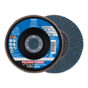 PFERD Disco lamellare POLIFAN PFF SG POWER STEELOX, piatto