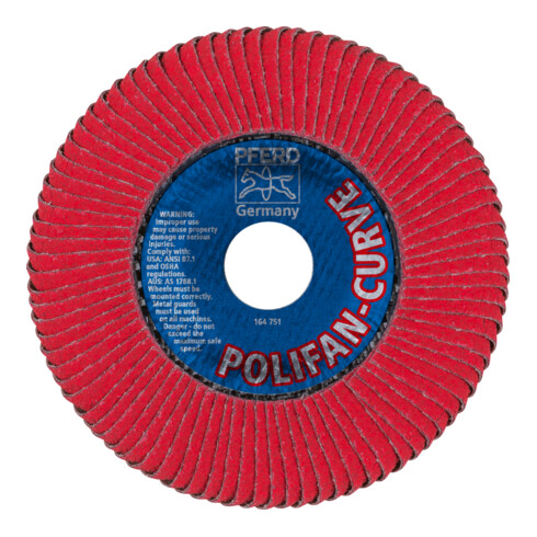 PFERD Disco lamellare POLIFAN PFR 125-M CO60 SGP CURVE STEELOX