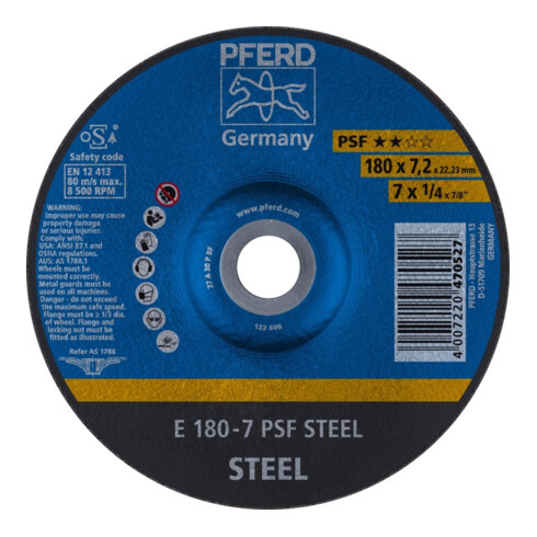 Pferd Disque à ébarber coudé A30PPS 178x7mm