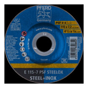 Pferd Disque à ébarber coudé PSFSTEELOX 115x7mm