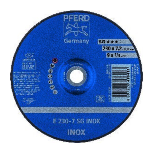 Pferd Disque à ébarber décalé pour V2A A30NSG 178-8,3 mm