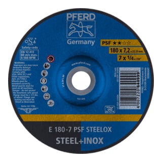 Pferd Disque à ébarber incurvé PSFSTEELOX 180x7mm