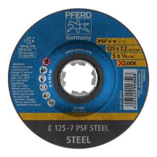 Pferd Disque à ébarber PSF X-LOCK ACIER 125x7mm