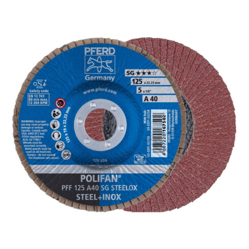 Pferd Disque à lamelles A 40SG droit 125 mm K40